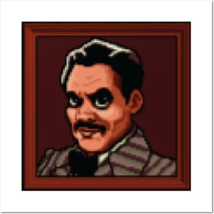 Gomez Addams Portrait Pixel Art Posters and Art